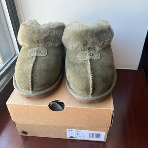 Brand New in Box UGG Coquette Green slippers - Size 8